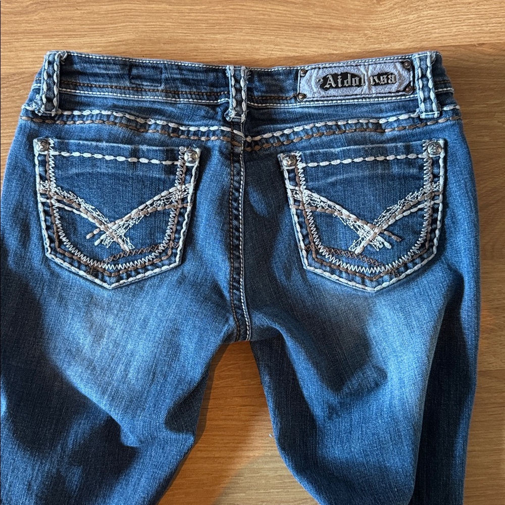 Y2K LA Idol USA Jeans Embroidered Low Rise denim W30 L31.5 bootcut